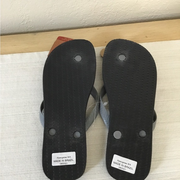 HAVAIANAS CAMO FLIP FLOPS BLACK TOP size 9/10 EUR 43/44 - Picture 5 of 5